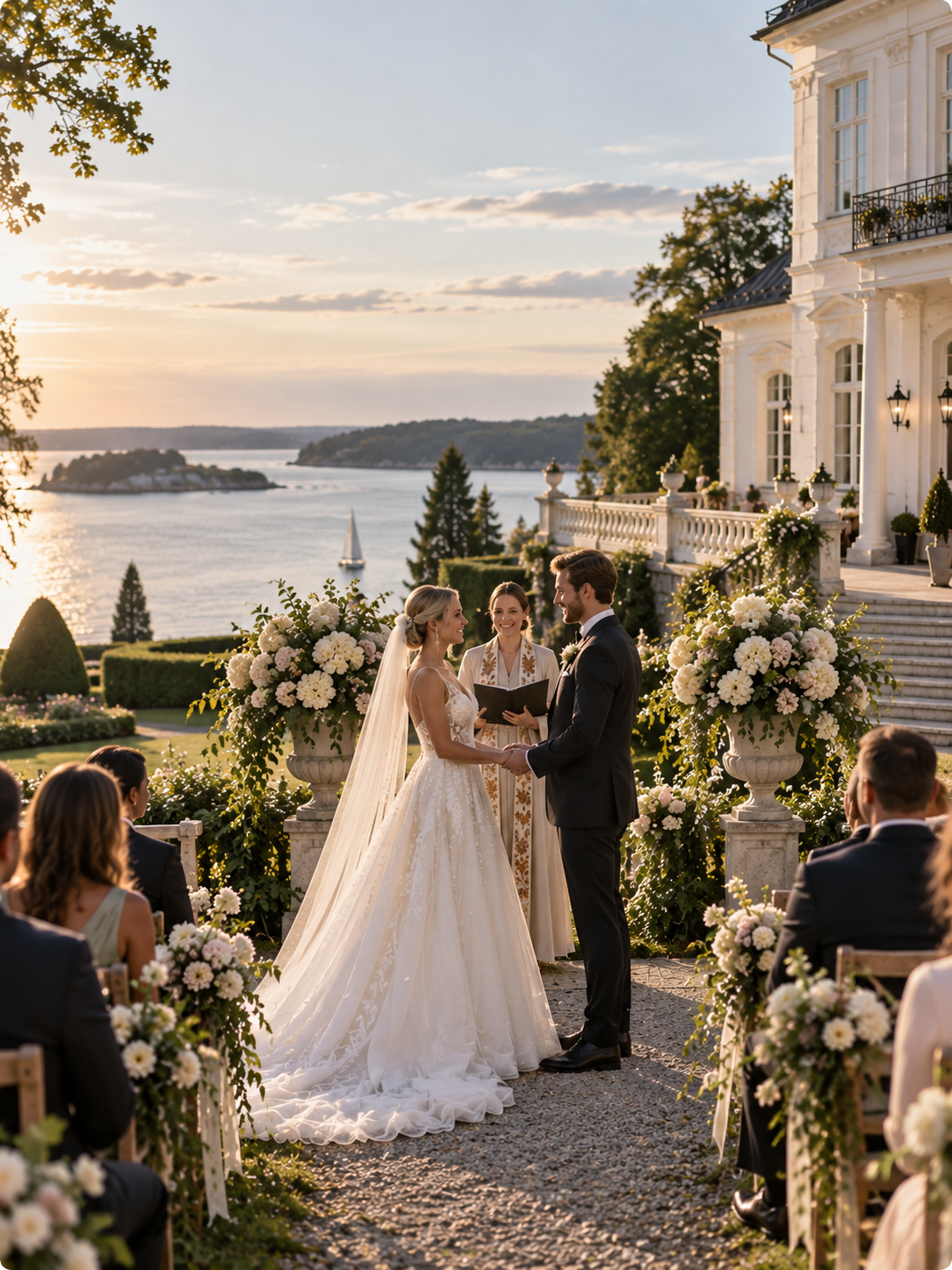 Bryllupslokale på en herregård ved Oslofjorden