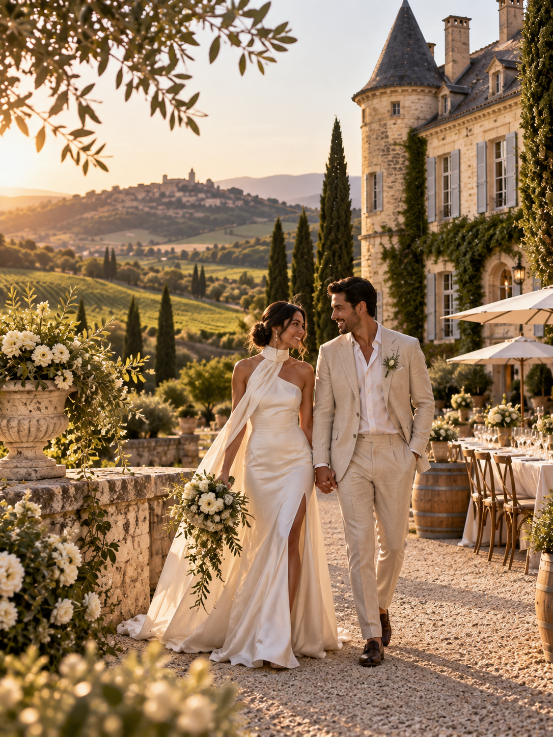 Bryllup i Frankrike – romantisk slott og vingård i Provence
