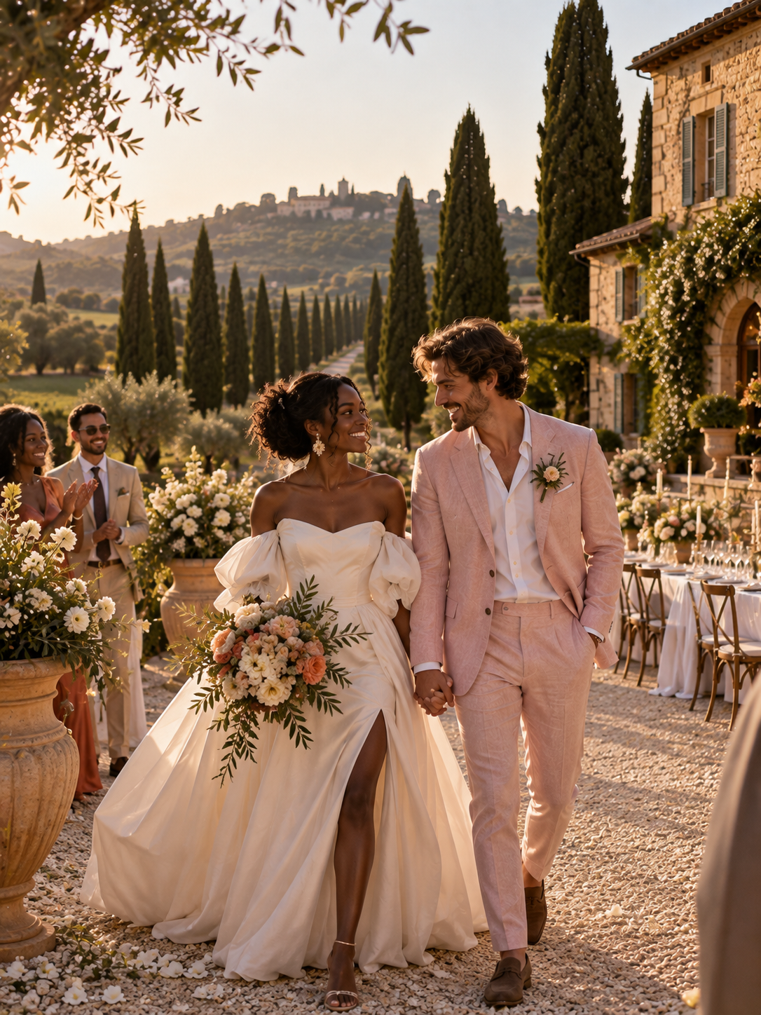 Bryllup i Italia – villa i Toscana med kypressallé