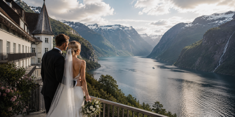 Geirangerfjorden i sommerlys